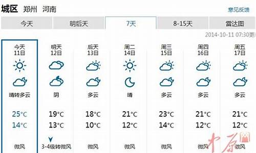 郑州近一周天气预报15天_郑州最近一周天气对比