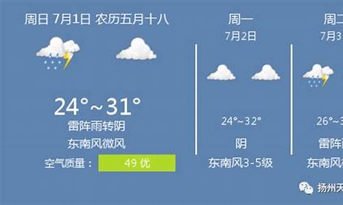 扬州一周天气预报10天最新情况查询结果_扬州一周天气预报7天